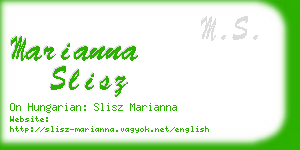 marianna slisz business card